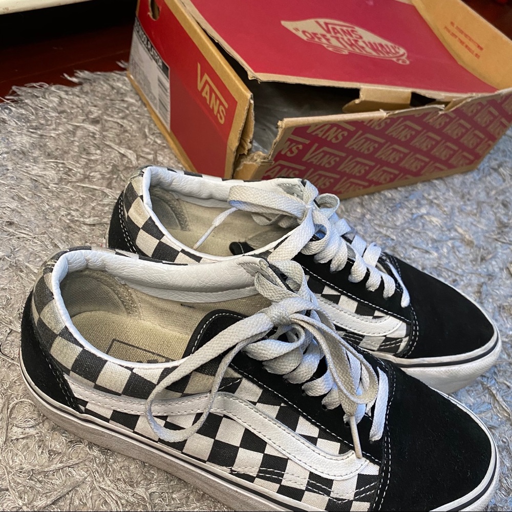 Platform Checkboard Vans